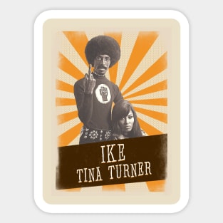 Vintage Aesthetic Ike middle finger & Tina Turner Sticker